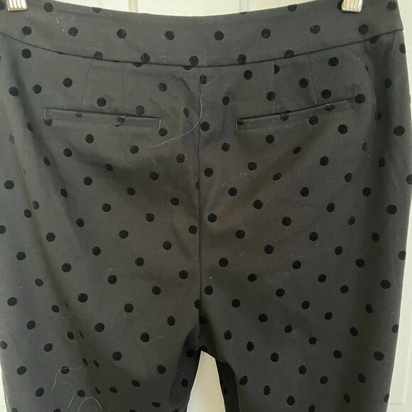 Talbots Hampshire Ankle Women's Slacks 6P black with black polka dots - Picture 4 of 10